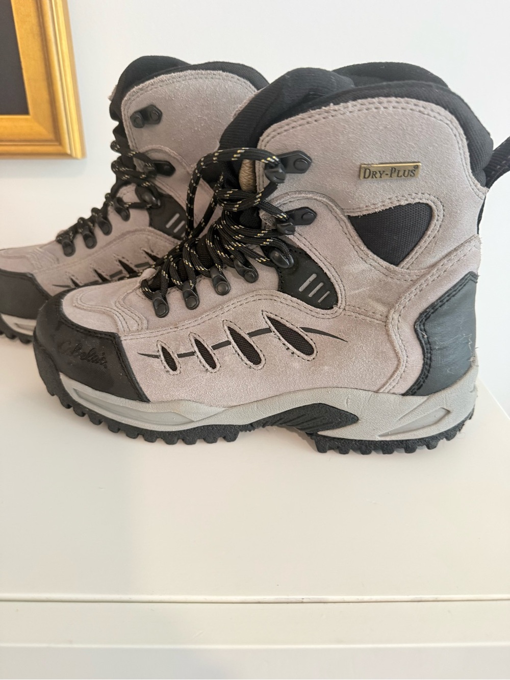 Cabela's Dry-Plus Waterproof Gray Hiking Boots Sz 9D